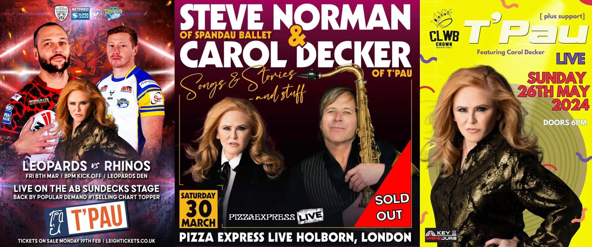 A poster of steve norman and carol decker